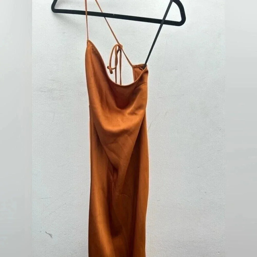 Revolve Mara Midi Dress NBD size small, color copper / gold - Picture 5 of 11